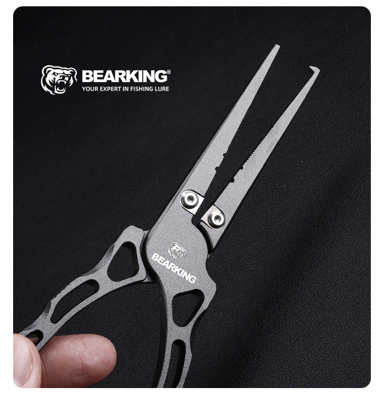 Bear king aluminum alloy road pliers rotatable with weighing fish controller metal multifunctional hook pliers wire cutting pliers