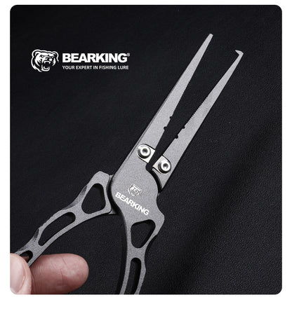 Bear king aluminum alloy road pliers rotatable with weighing fish controller metal multifunctional hook pliers wire cutting pliers