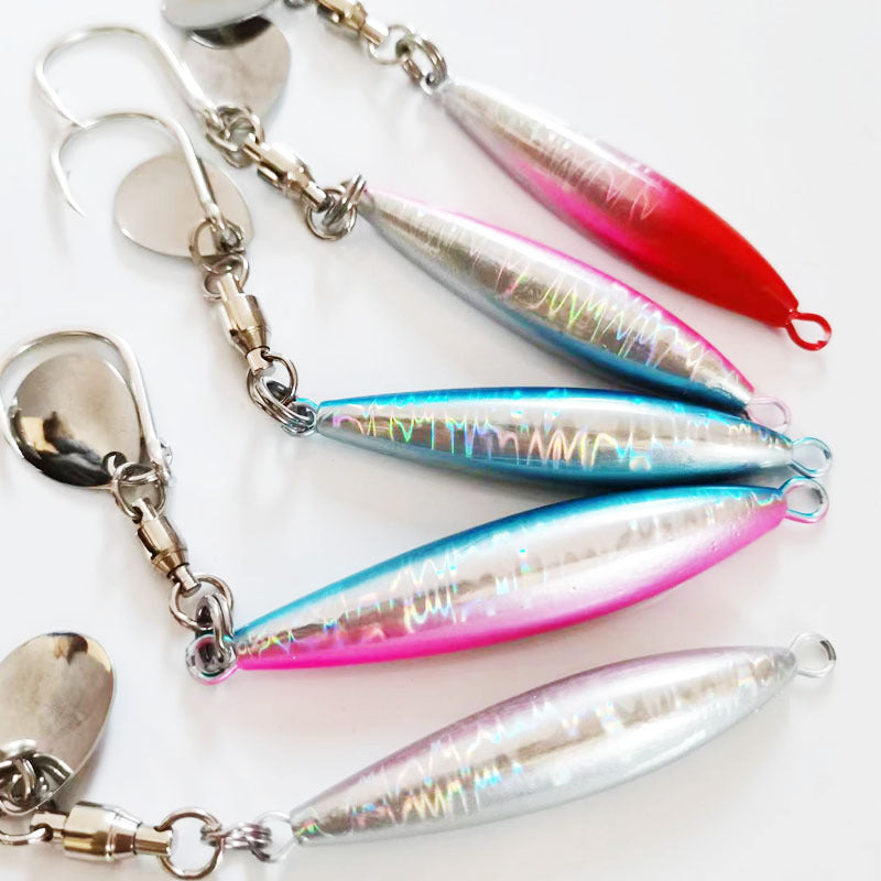 Spanish mackerel iron plate small fat man iron plate luya bait speed sink with sequin hook mackerel cannonball yellow bonito sea fishing shore throwing boat fishing
