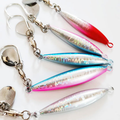 Spanish mackerel iron plate small fat man iron plate luya bait speed sink with sequin hook mackerel cannonball yellow bonito sea fishing shore throwing boat fishing