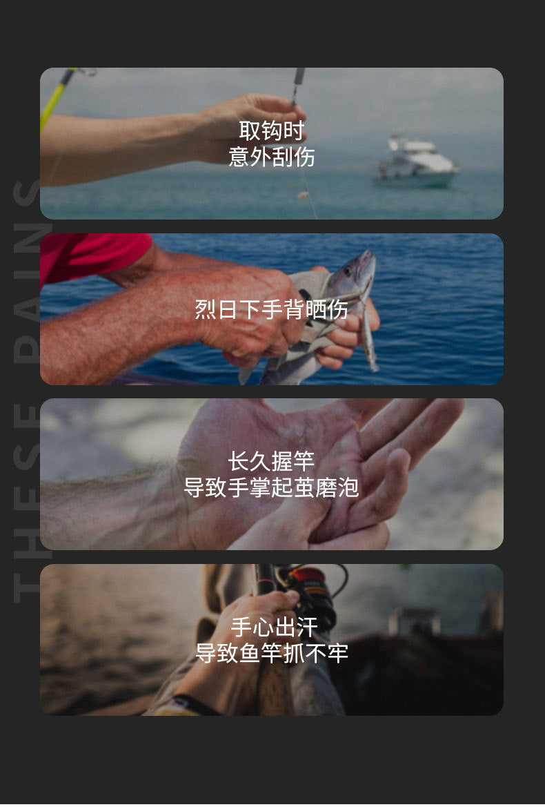 New Spring and Autumn Gloves Non-slip Sun Protection UV Protection Fishing Three-finger Breathable Cool Ice Silk Non-slip Fishing Gloves