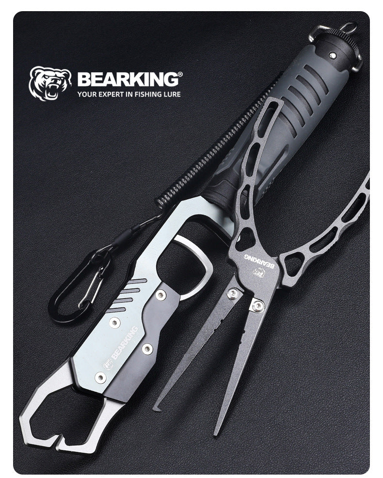 Bear king aluminum alloy road pliers rotatable with weighing fish controller metal multifunctional hook pliers wire cutting pliers