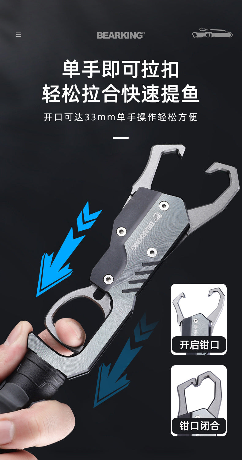 Bear king aluminum alloy road pliers rotatable with weighing fish controller metal multifunctional hook pliers wire cutting pliers