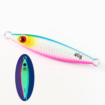 Spanish mackerel iron plate small fat man iron plate luya bait speed sink with sequin hook mackerel cannonball yellow bonito sea fishing shore throwing boat fishing