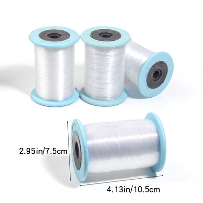 Manufacturer Supplies Large Rolls of Transparent Round Crystal Fishing Line, Non-Elastic Fishing Wire, Handmade Line, DIY Essential Jewelry Accessories
