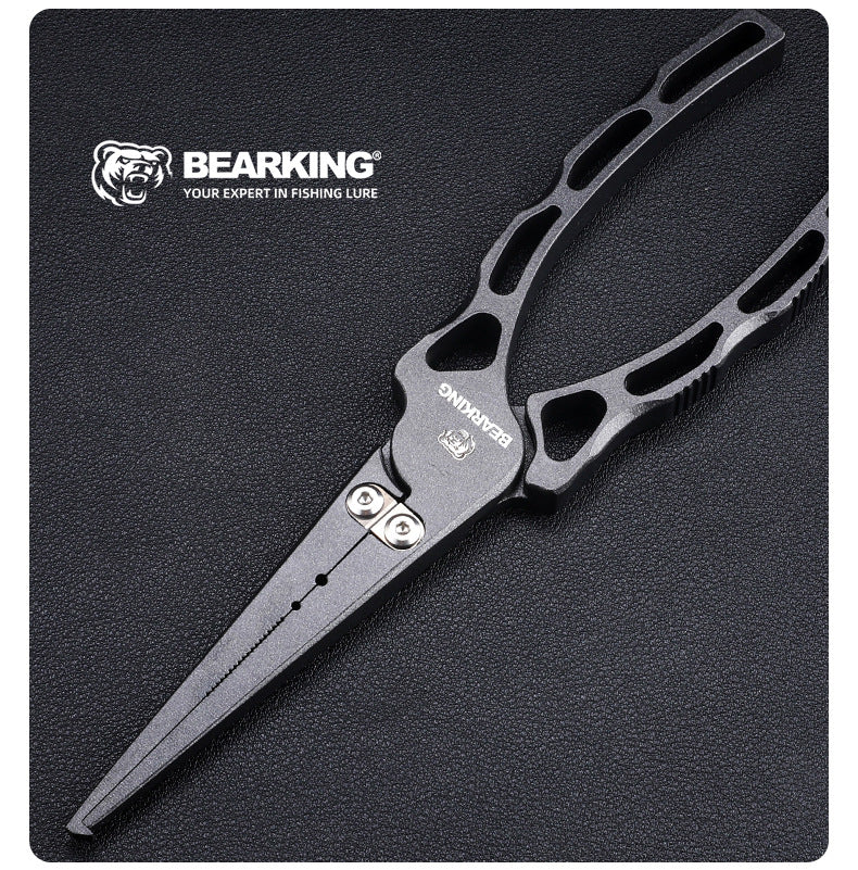 Bear king aluminum alloy road pliers rotatable with weighing fish controller metal multifunctional hook pliers wire cutting pliers