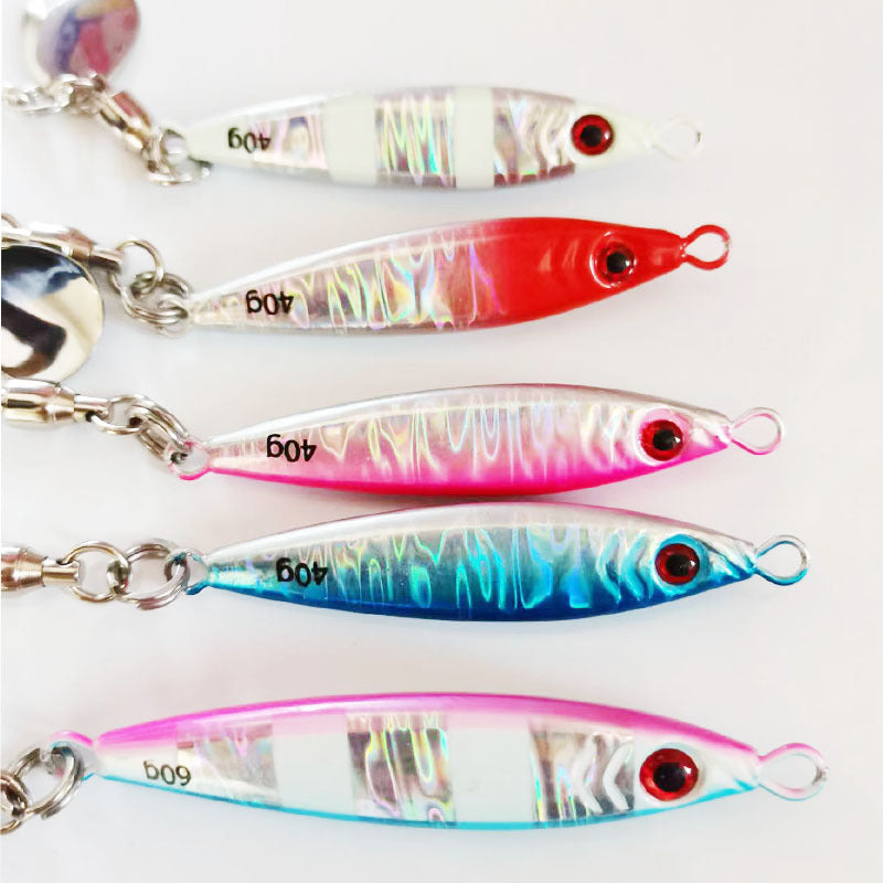 Spanish mackerel iron plate small fat man iron plate luya bait speed sink with sequin hook mackerel cannonball yellow bonito sea fishing shore throwing boat fishing